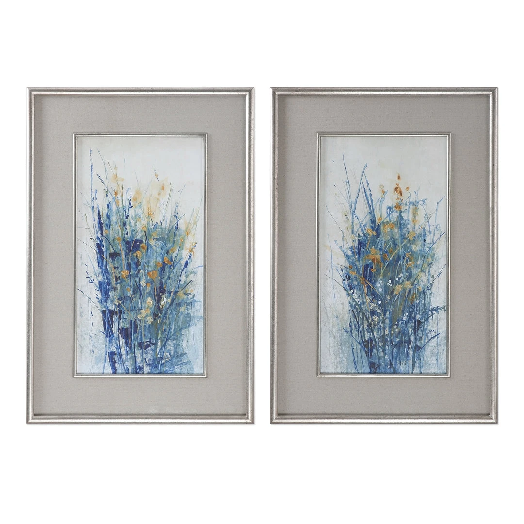 Uttermost Indigo Florals Framed Art S/2 Wall Art 3 Uttermost Indigo Florals Framed Art S/2 Wall Art