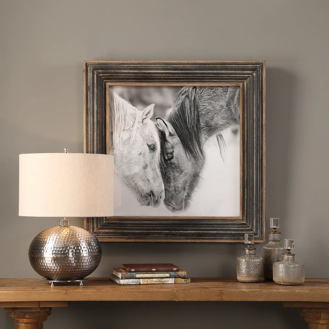 Uttermost Custom Black And White Horses Print 4 Uttermost Custom Black And White Horses Print