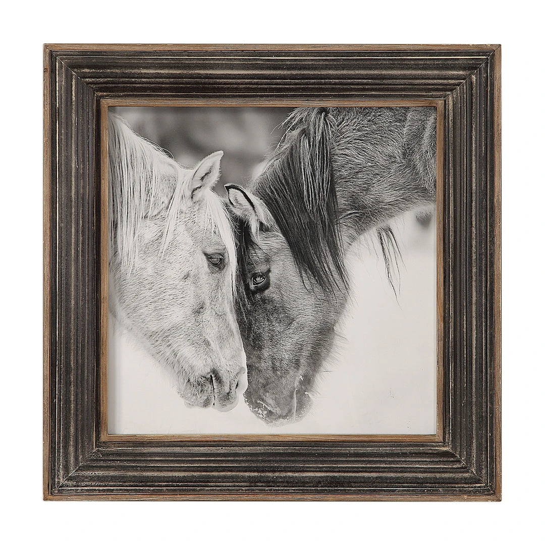 Uttermost Custom Black And White Horses Print 3 Uttermost Custom Black And White Horses Print