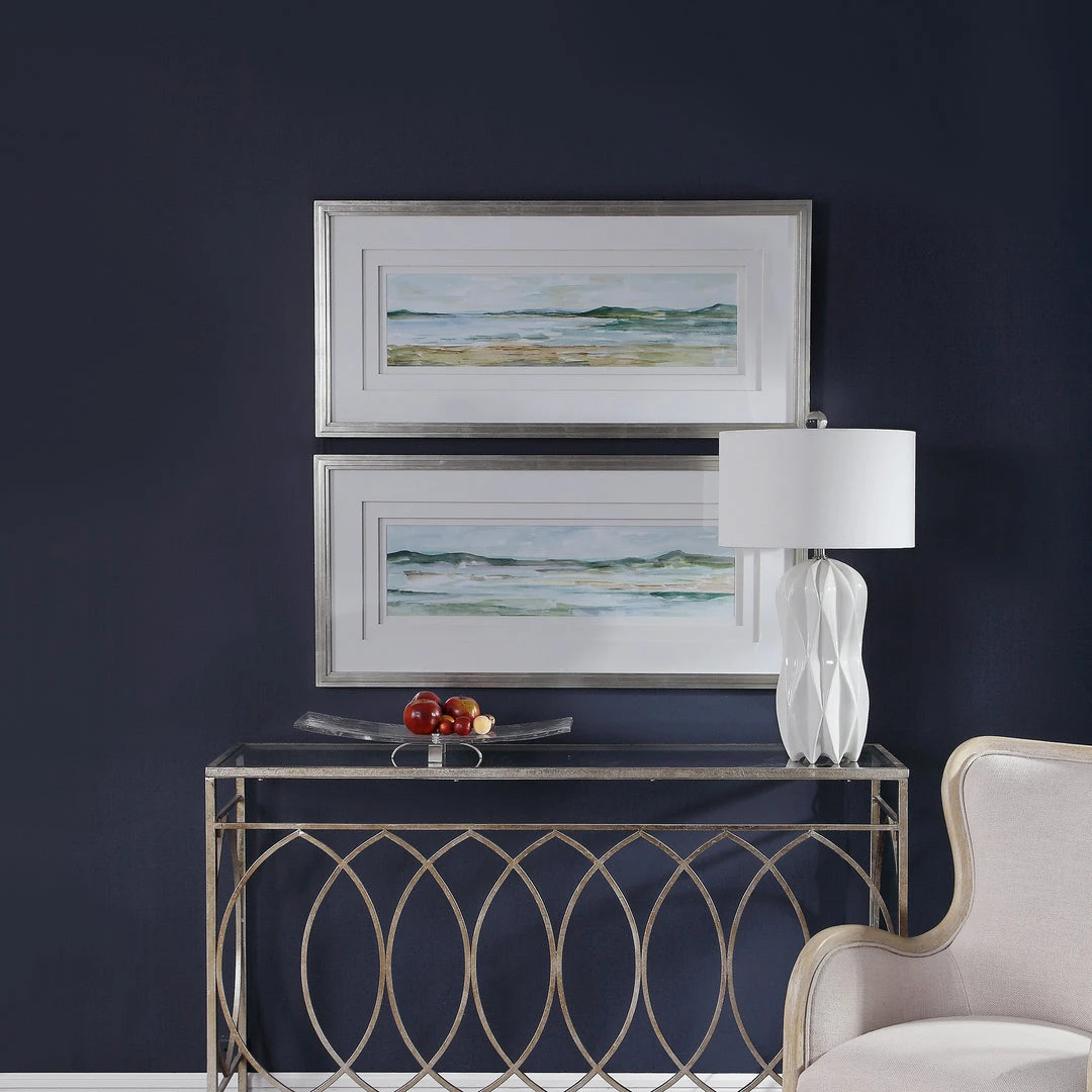 Wall Art Uttermost Panoramic Seascape Framed Prints Set/2 4 Wall Art Uttermost Panoramic Seascape Framed Prints Set/2
