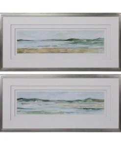 Wall Art Uttermost Panoramic Seascape Framed Prints Set/2