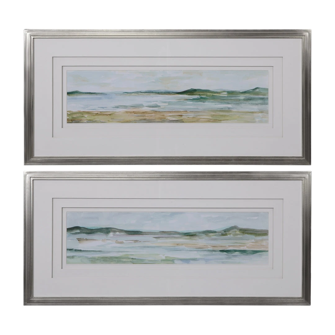 Wall Art Uttermost Panoramic Seascape Framed Prints Set/2 3 Wall Art Uttermost Panoramic Seascape Framed Prints Set/2