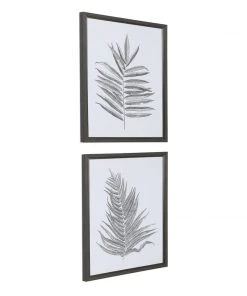 Wall Art Uttermost Silver Ferns Framed Prints Set/2