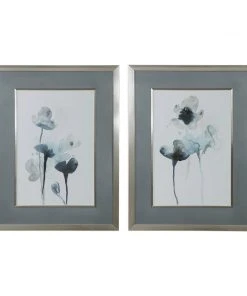 Uttermost Midnight Blossoms Framed Prints Set/2