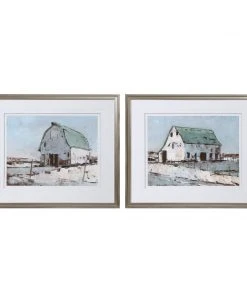 Uttermost Plein Air Barns Framed Prints Set/2