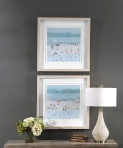 Uttermost Sea Glass Sandbar Framed Prints, Set/2 Wall Art