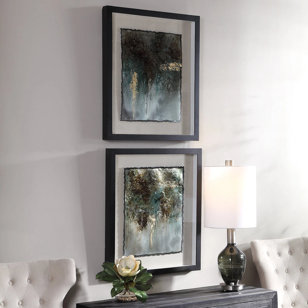 Uttermost Rustic Patina Framed Prints, Set/2 5 Uttermost Rustic Patina Framed Prints, Set/2