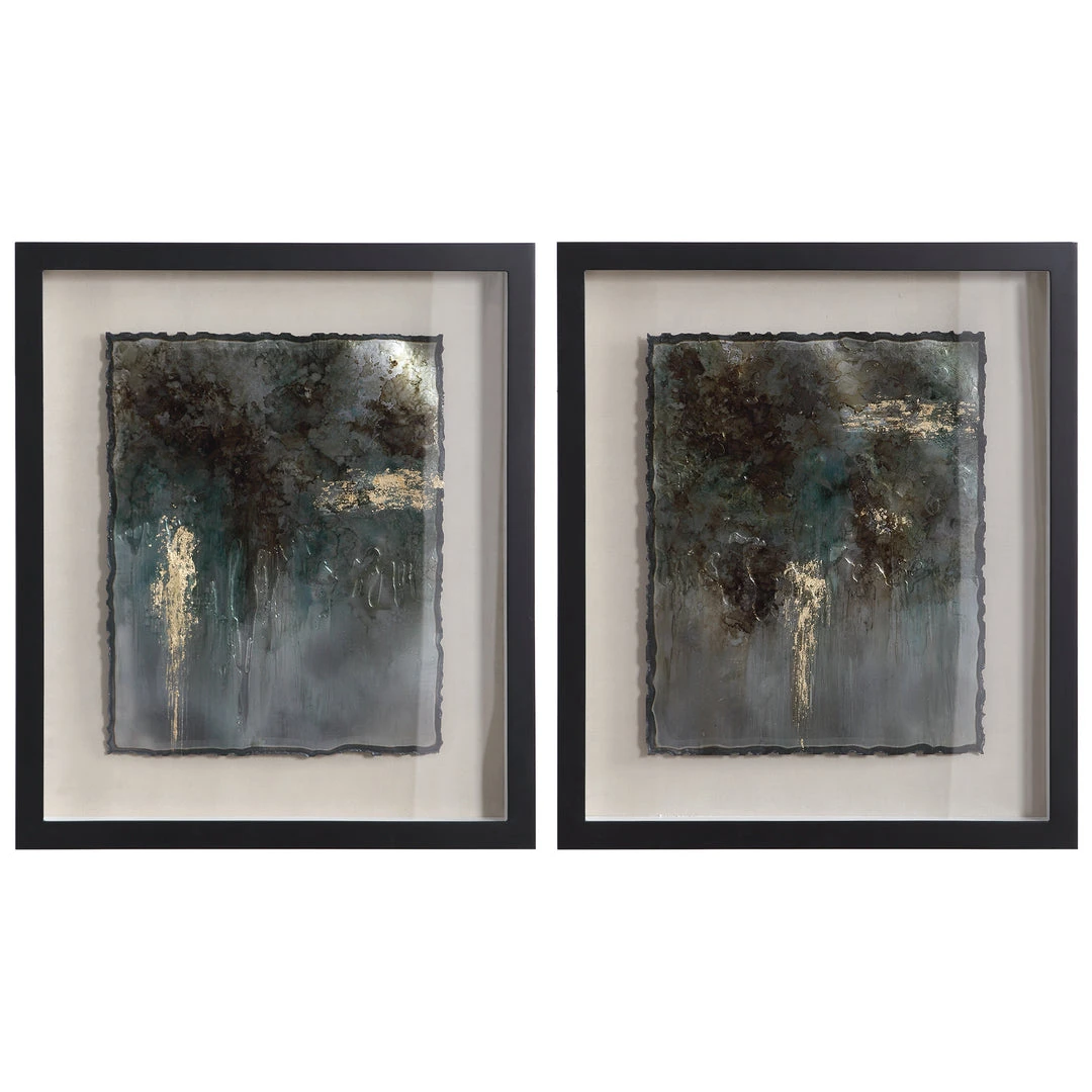 Uttermost Rustic Patina Framed Prints, Set/2 3 Uttermost Rustic Patina Framed Prints, Set/2
