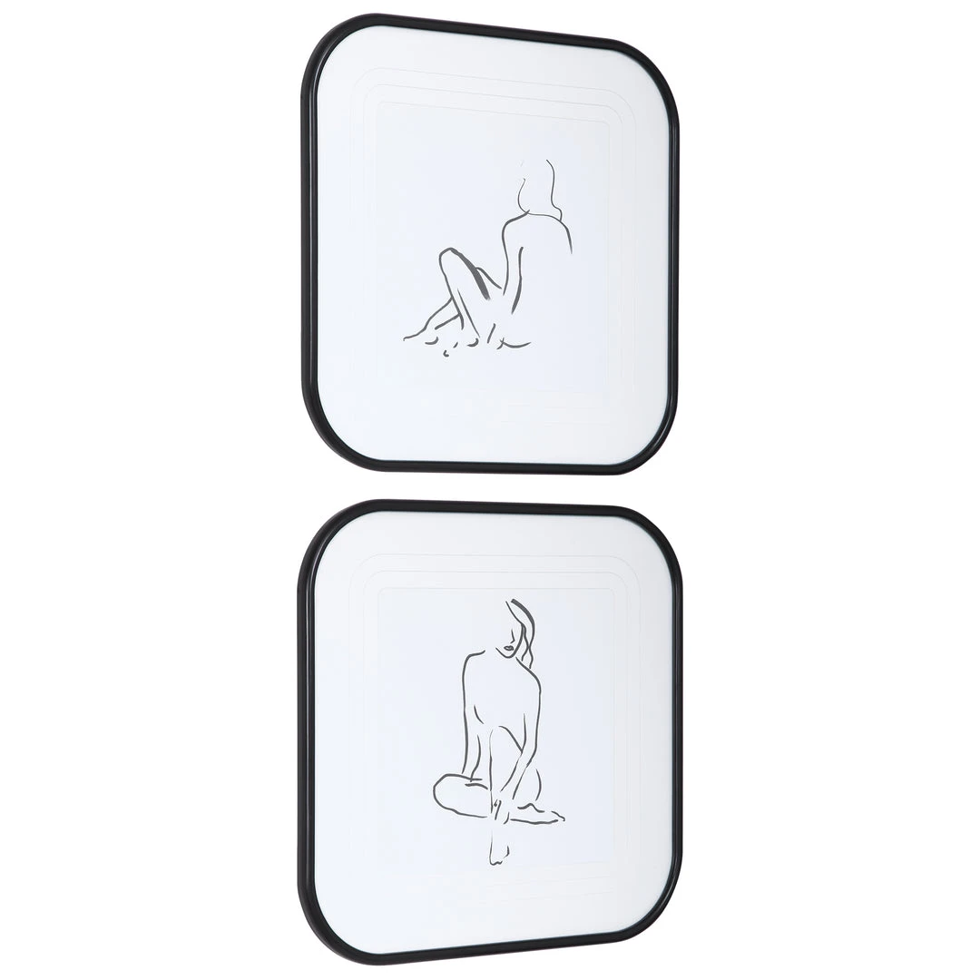 Uttermost Feminine Sketch Framed Prints, S/2 6 Uttermost Feminine Sketch Framed Prints, S/2