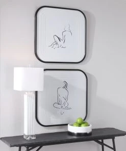 Uttermost Feminine Sketch Framed Prints, S/2 11 Uttermost Feminine Sketch Framed Prints, S/2