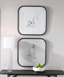 Uttermost Feminine Sketch Framed Prints, S/2