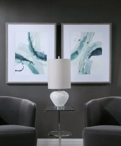 Uttermost Depth Abstract Watercolor Prints, S/2 Wall Art