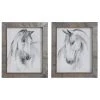 Wall Art Uttermost Equestrian Watercolor Framed Prints, S/2
