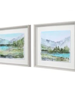 Uttermost Plein Air Reservoir Watercolor Prints, S/2