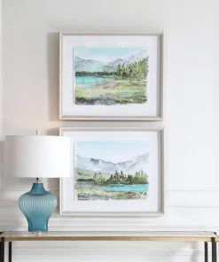 Uttermost Plein Air Reservoir Watercolor Prints, S/2