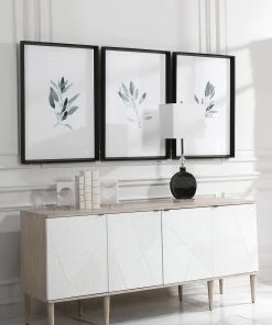 Wall Art Uttermost Simple Sage Watercolor Prints, S/3