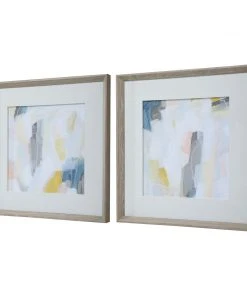 Uttermost Fractal Pastel Abstract Art, S/2 12 Uttermost Fractal Pastel Abstract Art, S/2