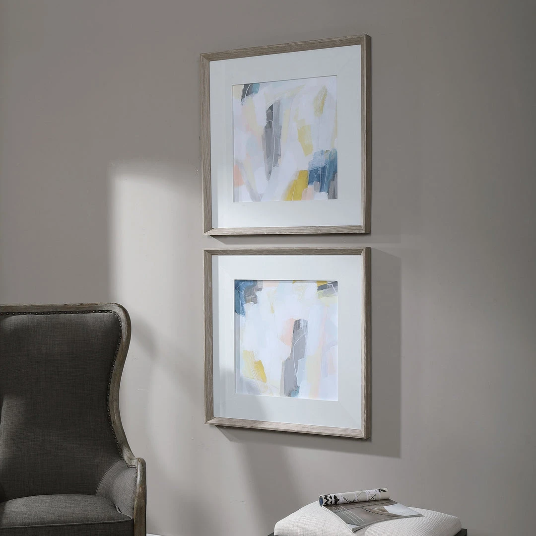 Uttermost Fractal Pastel Abstract Art, S/2 5 Uttermost Fractal Pastel Abstract Art, S/2