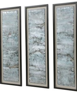 Uttermost Ocean Swell Painted Metal Art, S/3, 3 Cartons Wall Art