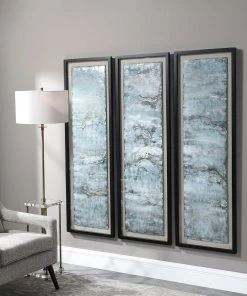 Uttermost Ocean Swell Painted Metal Art, S/3, 3 Cartons Wall Art