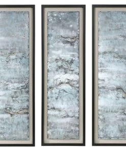 Uttermost Ocean Swell Painted Metal Art, S/3, 3 Cartons Wall Art