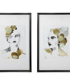 Uttermost Organic Portrait Framed Prints, S/2