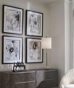 Uttermost Tangled Threads Abstract Framed Prints, S/4