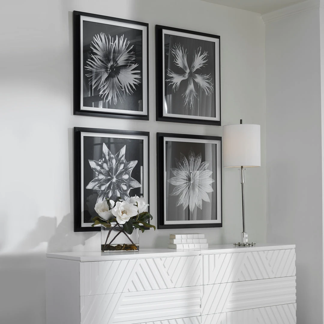 Wall Art Uttermost Contemporary Floret Framed Prints, S/4 5 Wall Art Uttermost Contemporary Floret Framed Prints, S/4