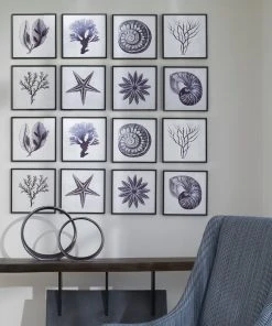 Wall Art Uttermost Sea Living Framed Prints, S/8