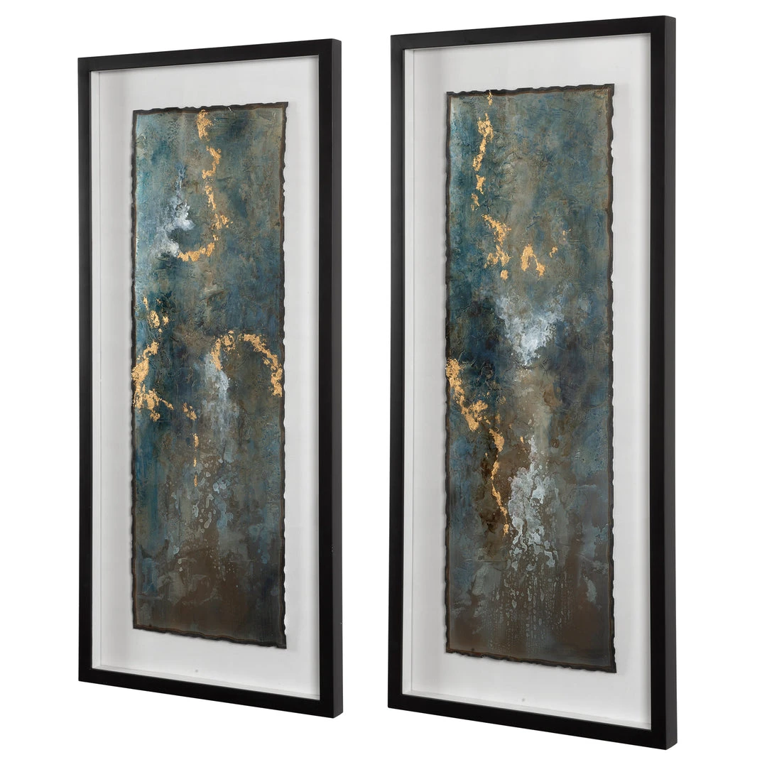 Uttermost Glimmering Agate Abstract Prints, S/2 Wall Art 5 Uttermost Glimmering Agate Abstract Prints, S/2 Wall Art