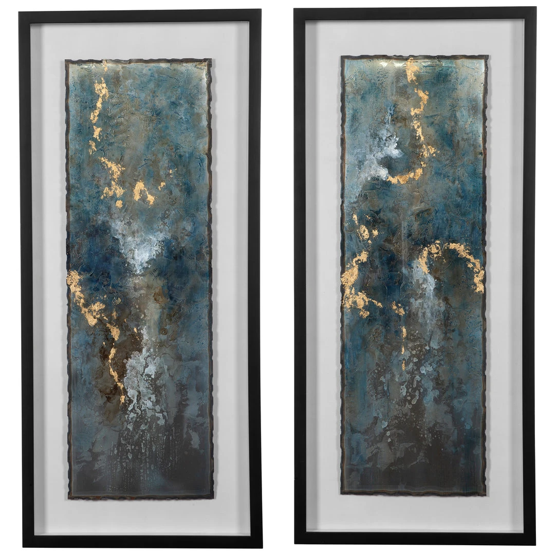 Uttermost Glimmering Agate Abstract Prints, S/2 Wall Art 3 Uttermost Glimmering Agate Abstract Prints, S/2 Wall Art