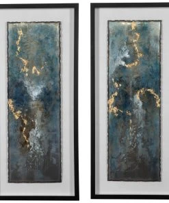 Uttermost Glimmering Agate Abstract Prints, S/2 Wall Art