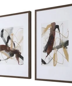 Uttermost Burgundy Interjection Abstract Prints, Set/2 Wall Art 10 Uttermost Burgundy Interjection Abstract Prints, Set/2 Wall Art