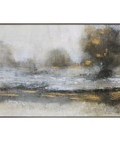 Uttermost Gilt Misty Landscape Framed Print Wall Art