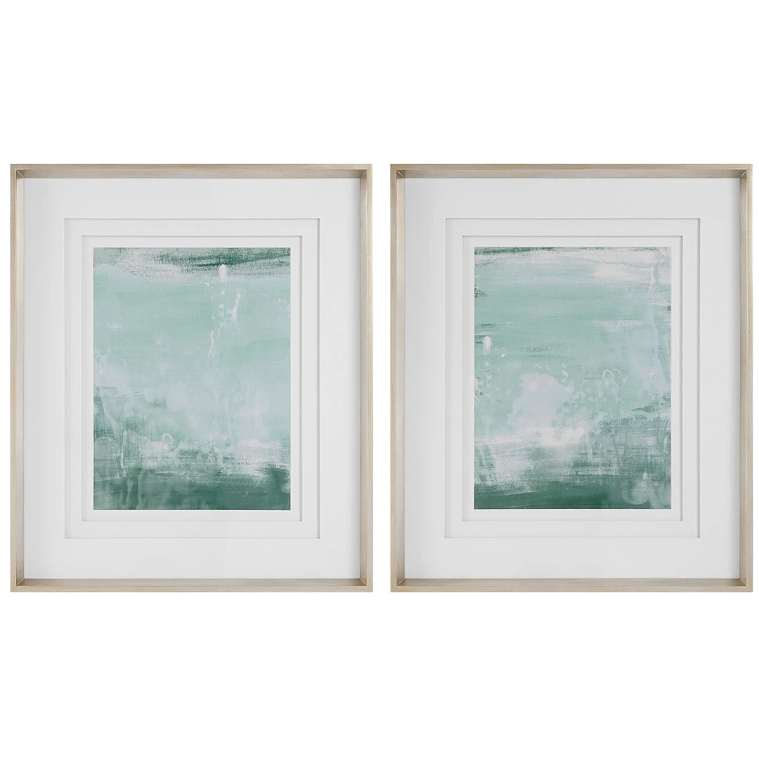 Uttermost Coastal Patina Modern Framed Prints, S/2 3 Uttermost Coastal Patina Modern Framed Prints, S/2