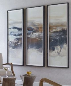 Uttermost Graphite Horizon Framed Prints, Set/3 Wall Art