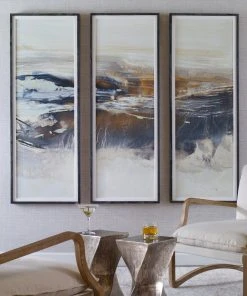 Uttermost Graphite Horizon Framed Prints, Set/3 Wall Art