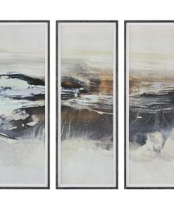 Uttermost Graphite Horizon Framed Prints, Set/3 Wall Art