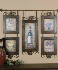 Uttermost Hanging Wine Framed Art Wall Art