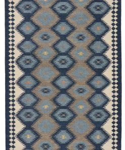 RUGS Jaipur Living Zebulon Handmade Geometric Navy/ Gray Area Rug