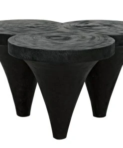 LIVING ROOM Noir Aloha Coffee Table Black Burnt