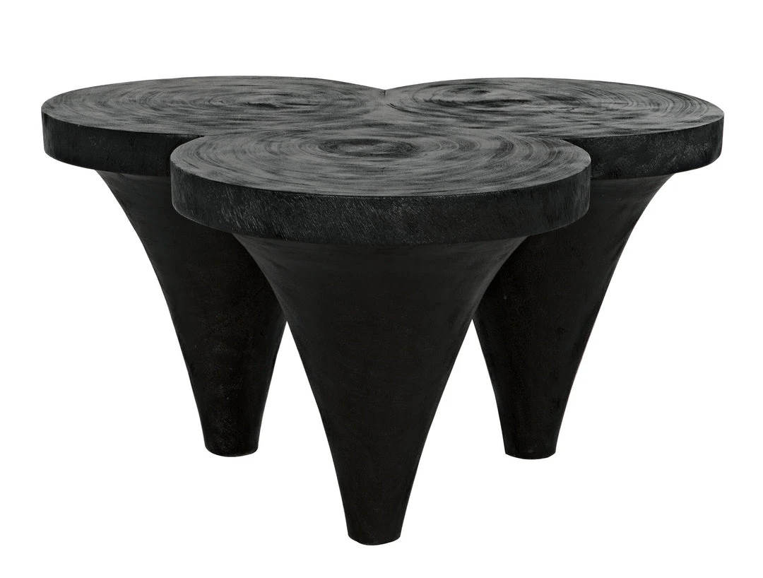 LIVING ROOM Noir Aloha Coffee Table Black Burnt 3 LIVING ROOM Noir Aloha Coffee Table Black Burnt