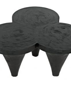 LIVING ROOM Noir Aloha Coffee Table Black Burnt 13 LIVING ROOM Noir Aloha Coffee Table Black Burnt