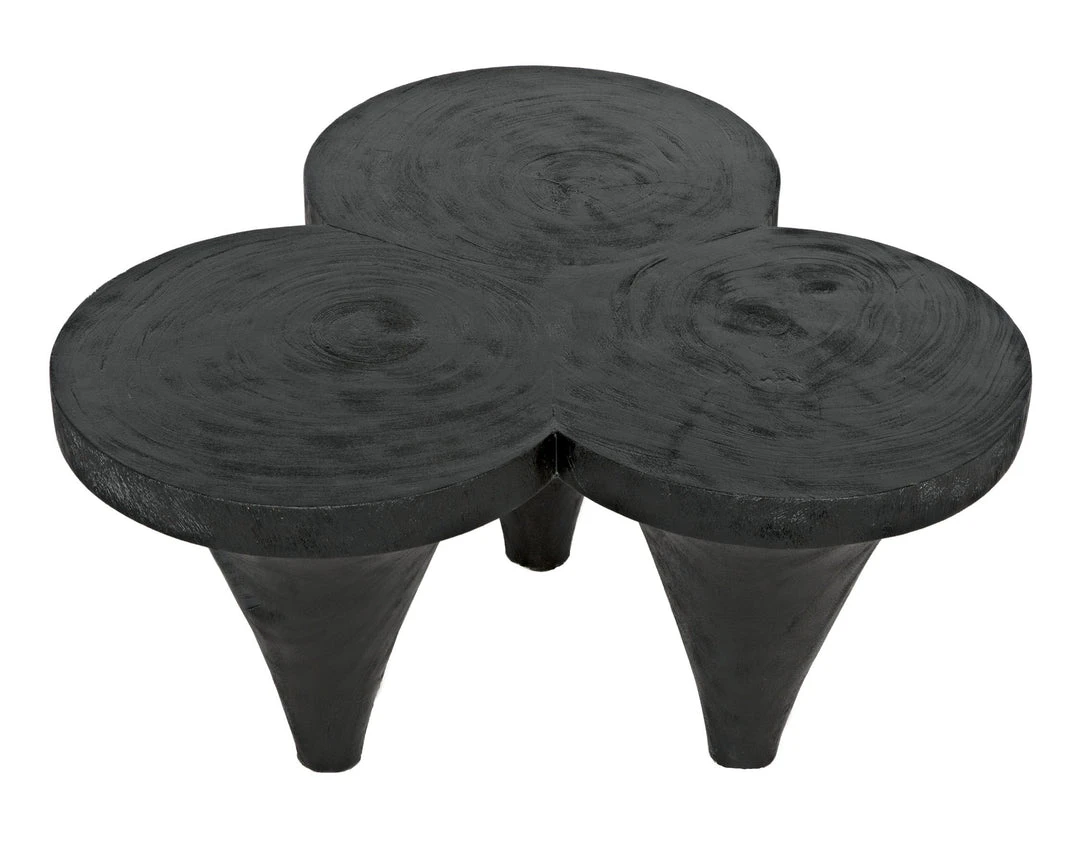 LIVING ROOM Noir Aloha Coffee Table Black Burnt 7 LIVING ROOM Noir Aloha Coffee Table Black Burnt