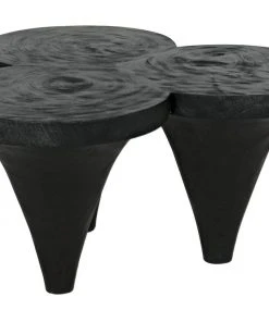 LIVING ROOM Noir Aloha Coffee Table Black Burnt 14 LIVING ROOM Noir Aloha Coffee Table Black Burnt
