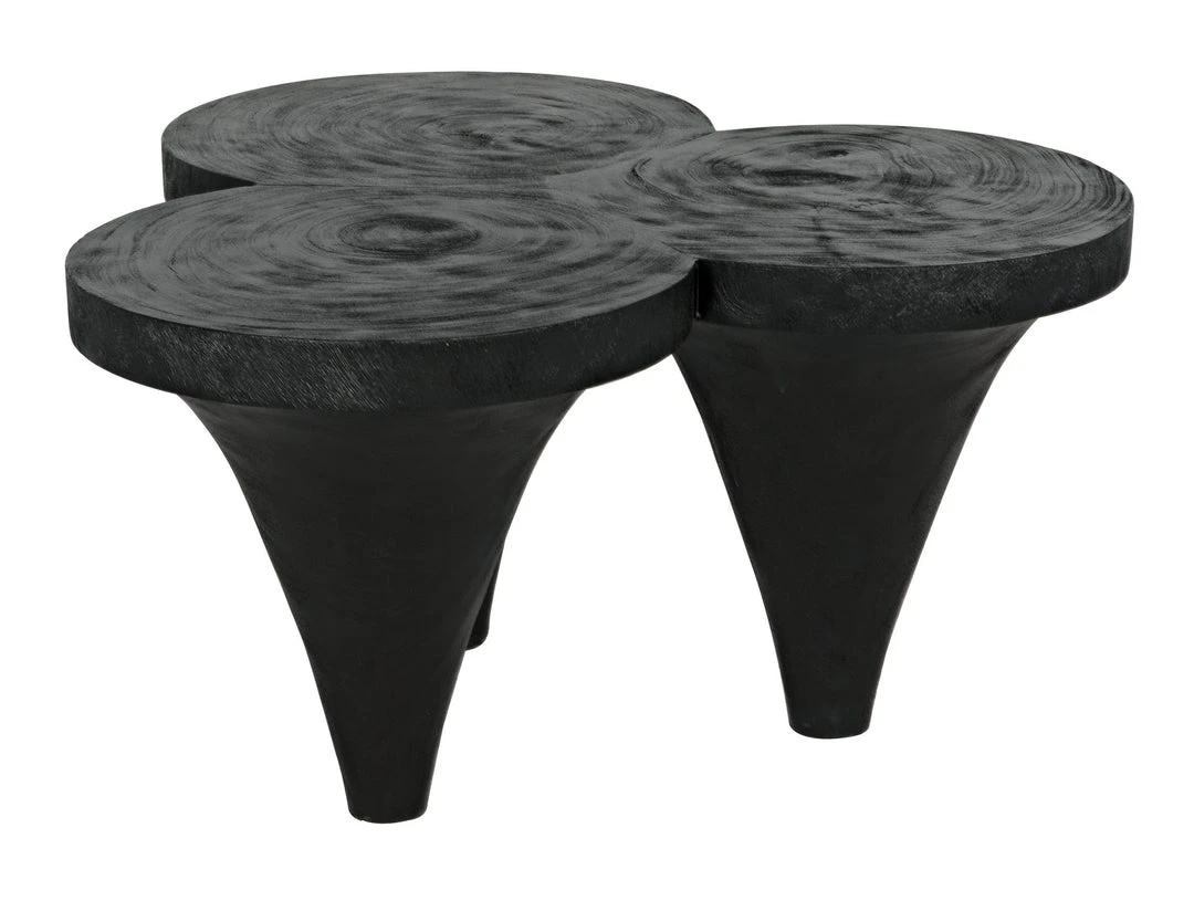 LIVING ROOM Noir Aloha Coffee Table Black Burnt 8 LIVING ROOM Noir Aloha Coffee Table Black Burnt