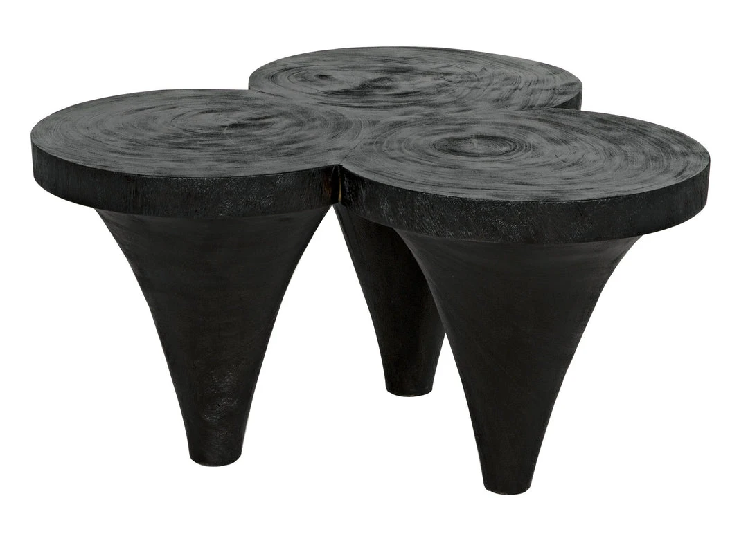 LIVING ROOM Noir Aloha Coffee Table Black Burnt 9 LIVING ROOM Noir Aloha Coffee Table Black Burnt