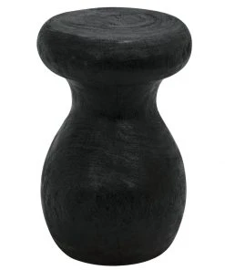 Benches, Ottomans & Poufs Noir Samson Stool/Side Table, Burnt Black