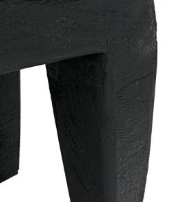 Noir Sumo Stool, Black Burnt Benches, Ottomans & Poufs