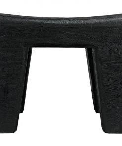 Noir Sumo Stool, Black Burnt Benches, Ottomans & Poufs